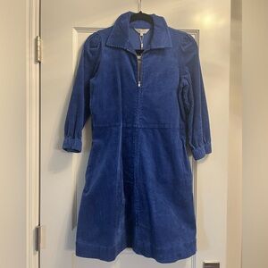 Beautiful Blue Curdoroy Dress from Europe